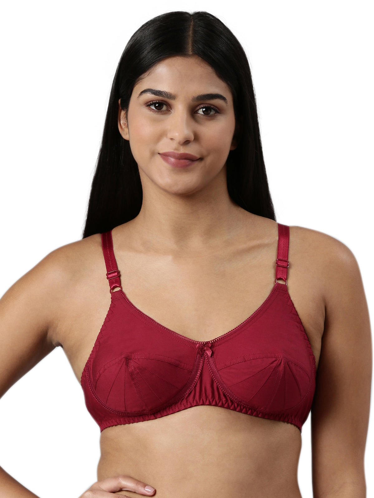 blossom-saree bra-maroon1-woven cotton-everyday