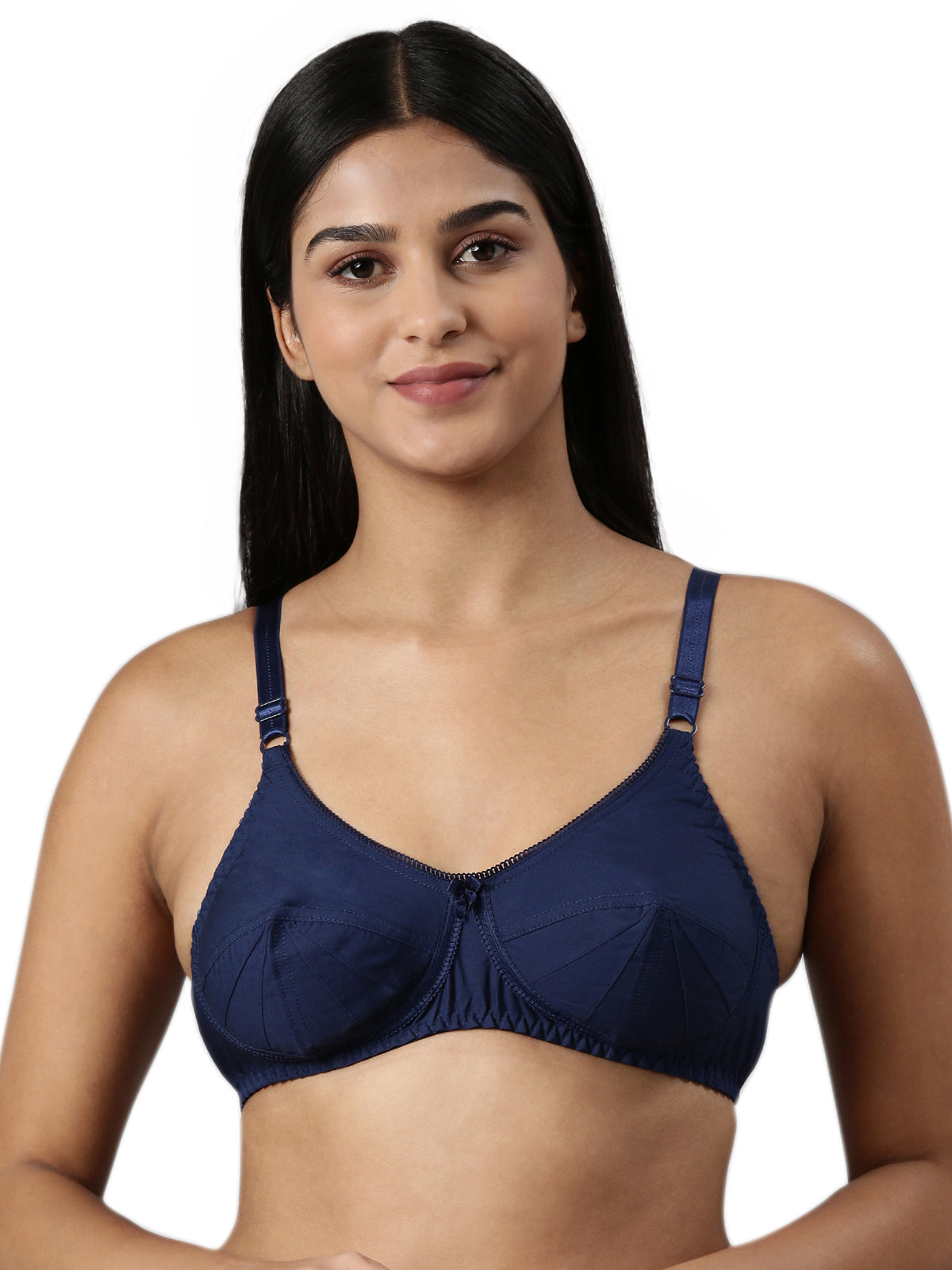 blossom-saree bra-blue1-woven cotton-everyday