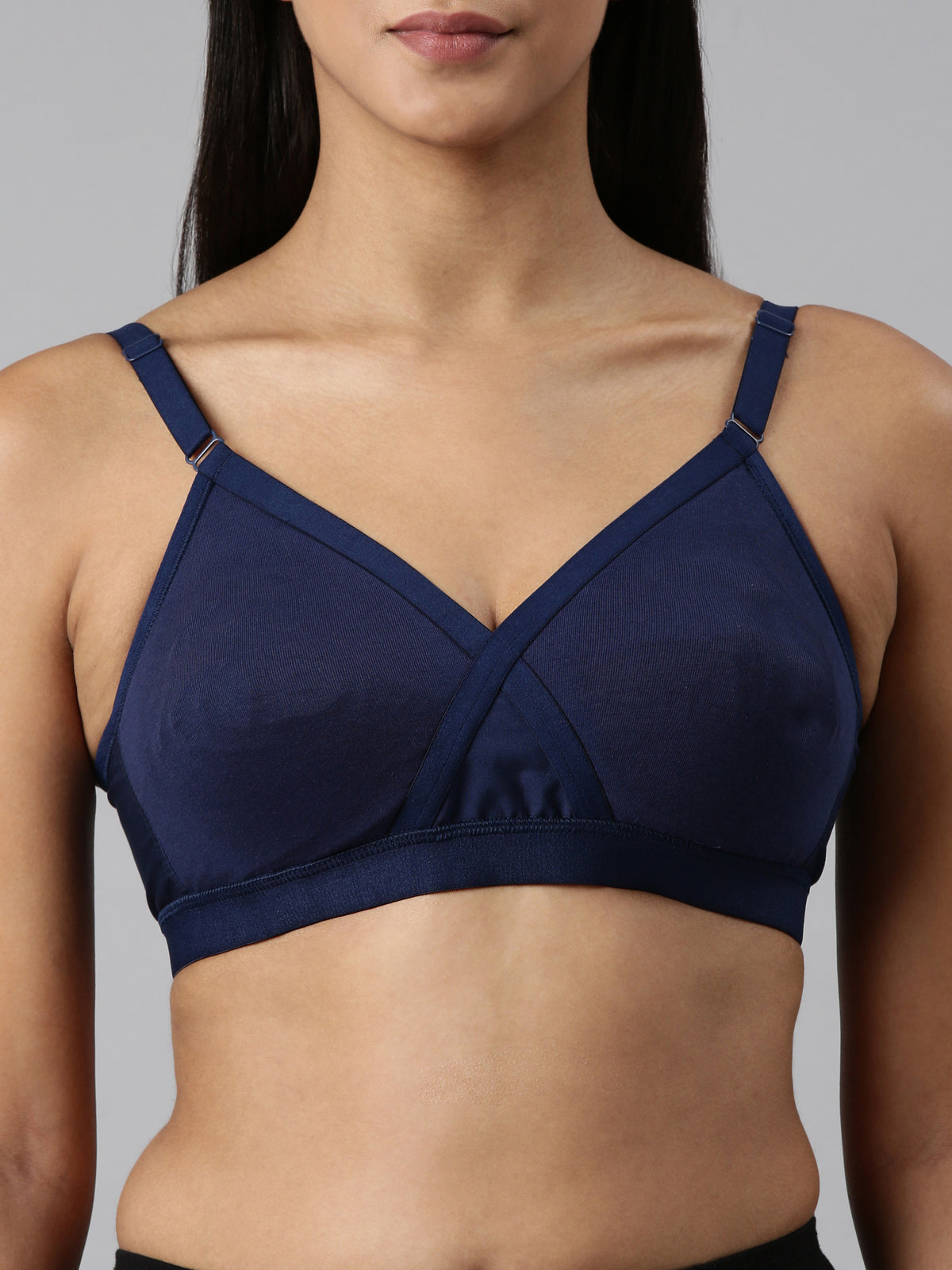 blossom-cotton cross-navyblue1-Woven knitted-supportbra