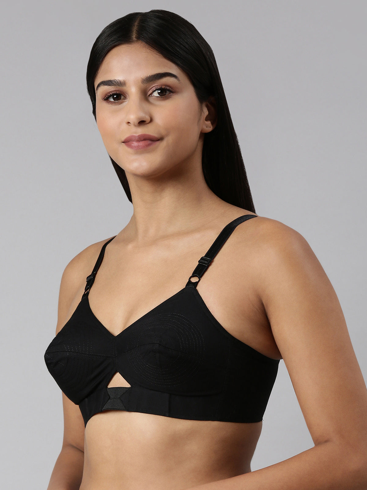 blossom-authentic bra-B Cup-black2-Woven cotton-everyday bra