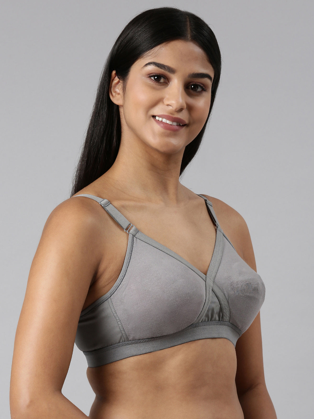 blossom-cotton cross-dark grey2-Woven knitted-support bra