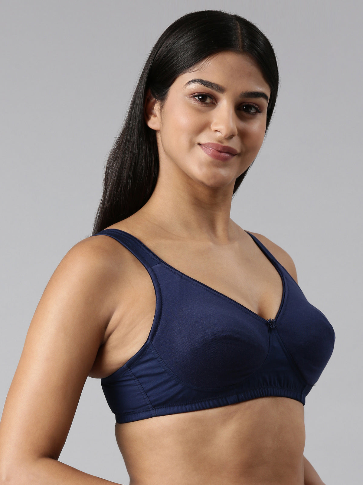 blossom-circlet-navy blue3-woven knitted-support bra