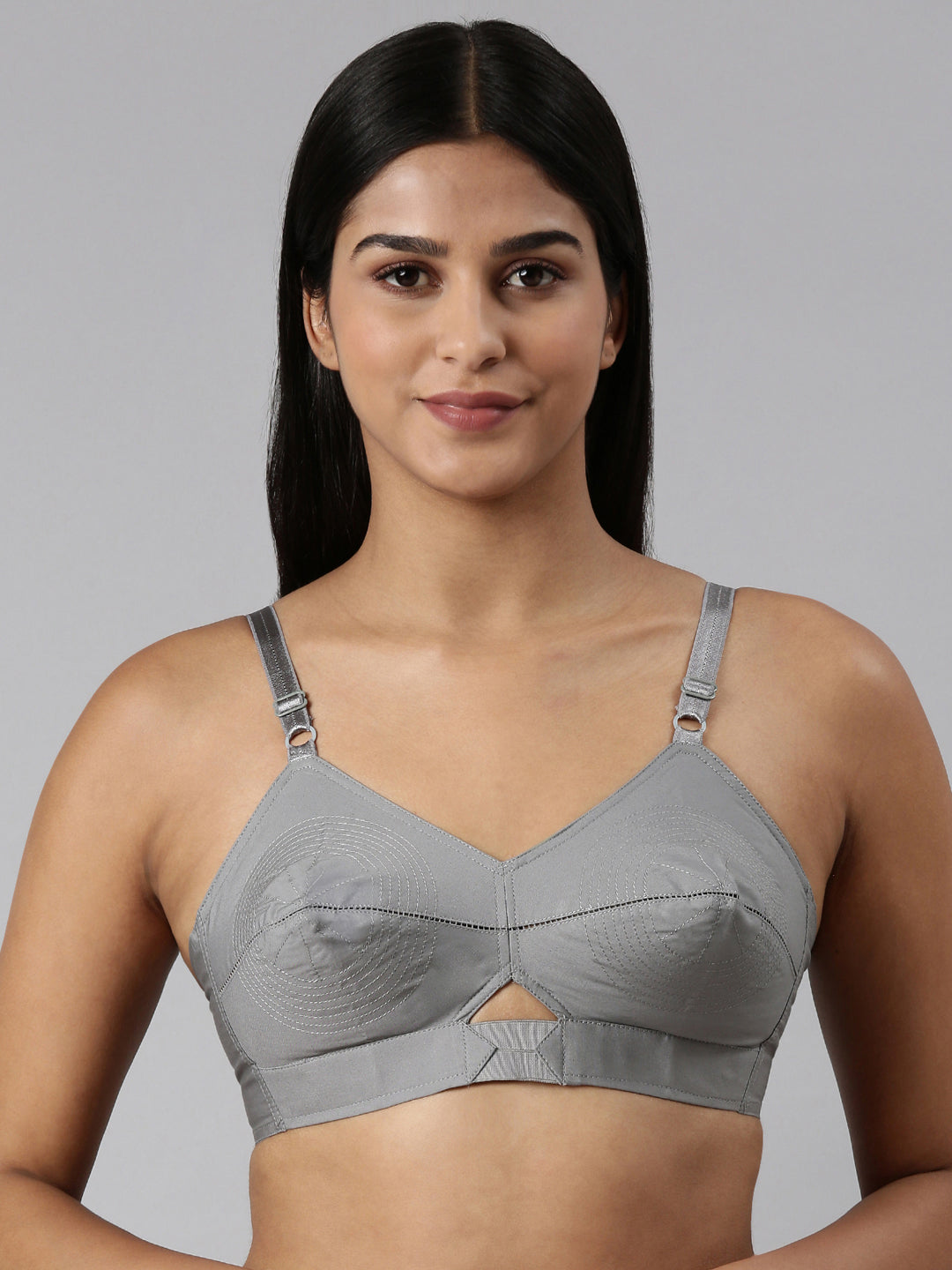 blossom-authentic bra-C & D Cups-dark grey1-Woven cotton-everyday bra