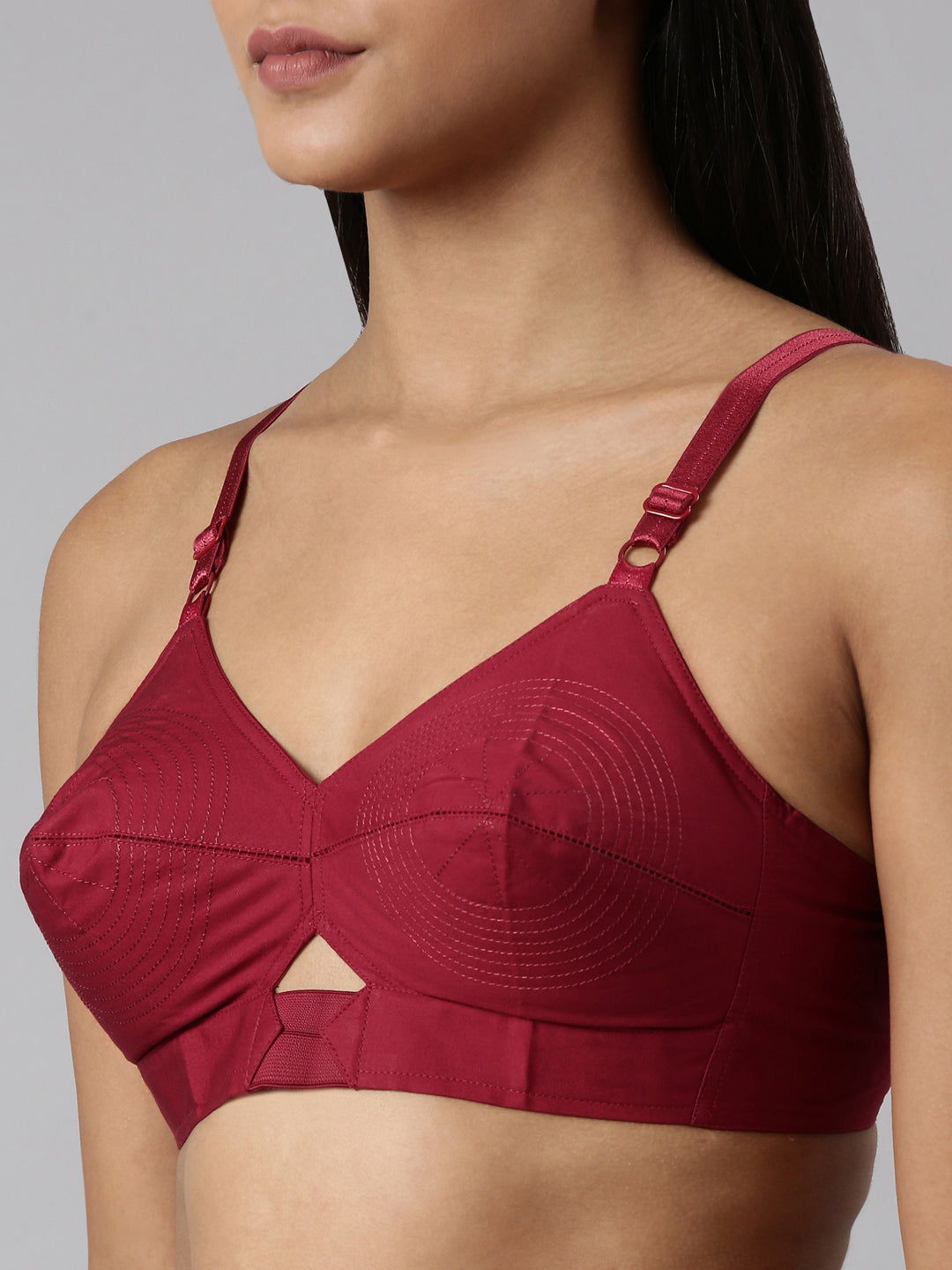 blossom-authentic bra-B Cup-maroon2-Woven cotton-everyday bra
