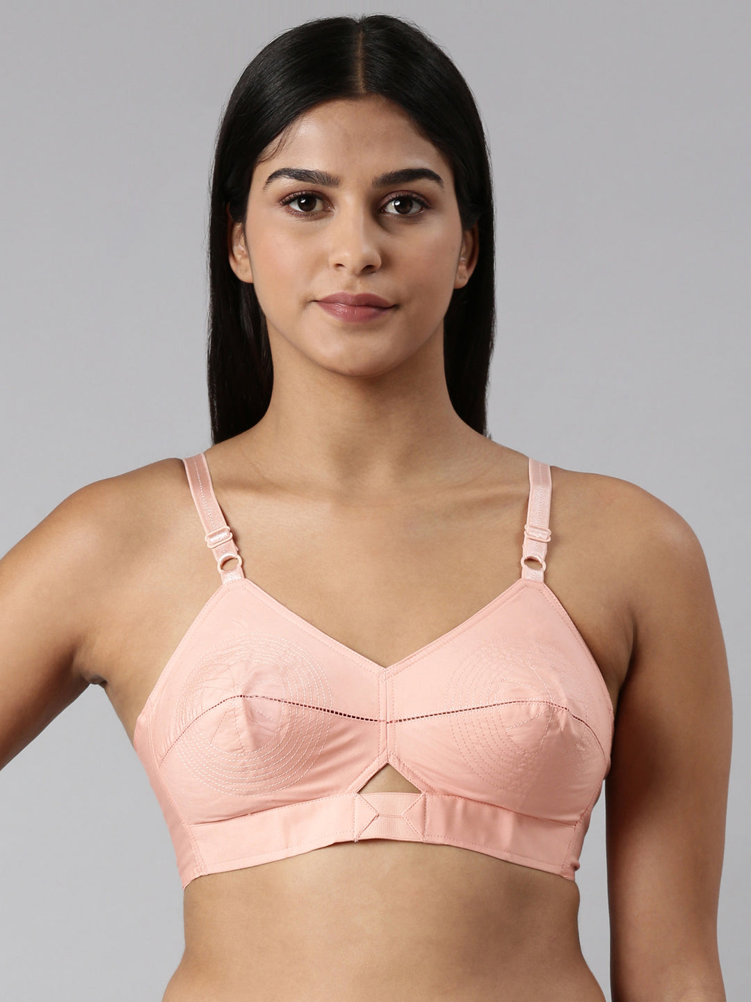 blossom-authentic bra-B Cup-peach1-Woven cotton-everyday bra