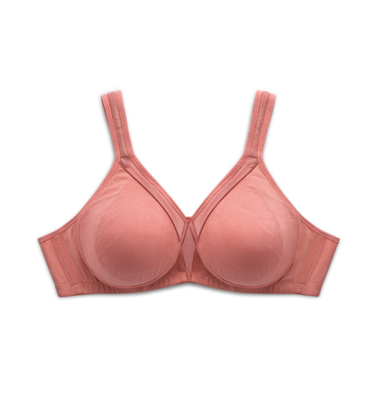 Buy BLOSSOM Pink Cotton Full Coverage Seamed Bra online