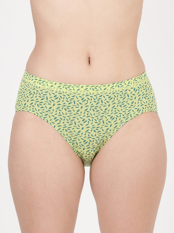Dazzle Print - Ultra Soft Printed Modal Hipster Panty With Full Coverage And Seamless Look _Pack Of 2