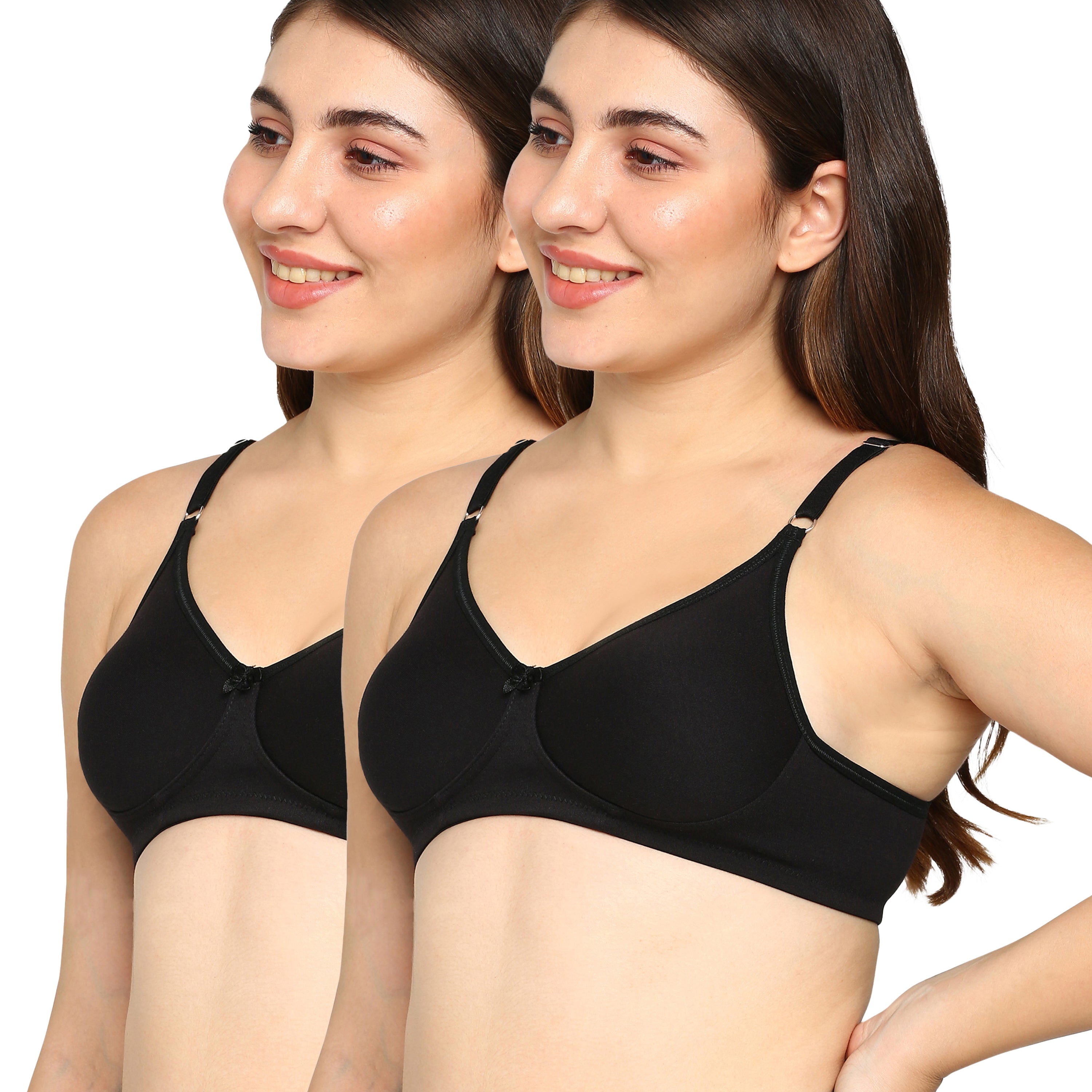 blossom-lara bra-pack of 2-black1-knitted-everyday bra