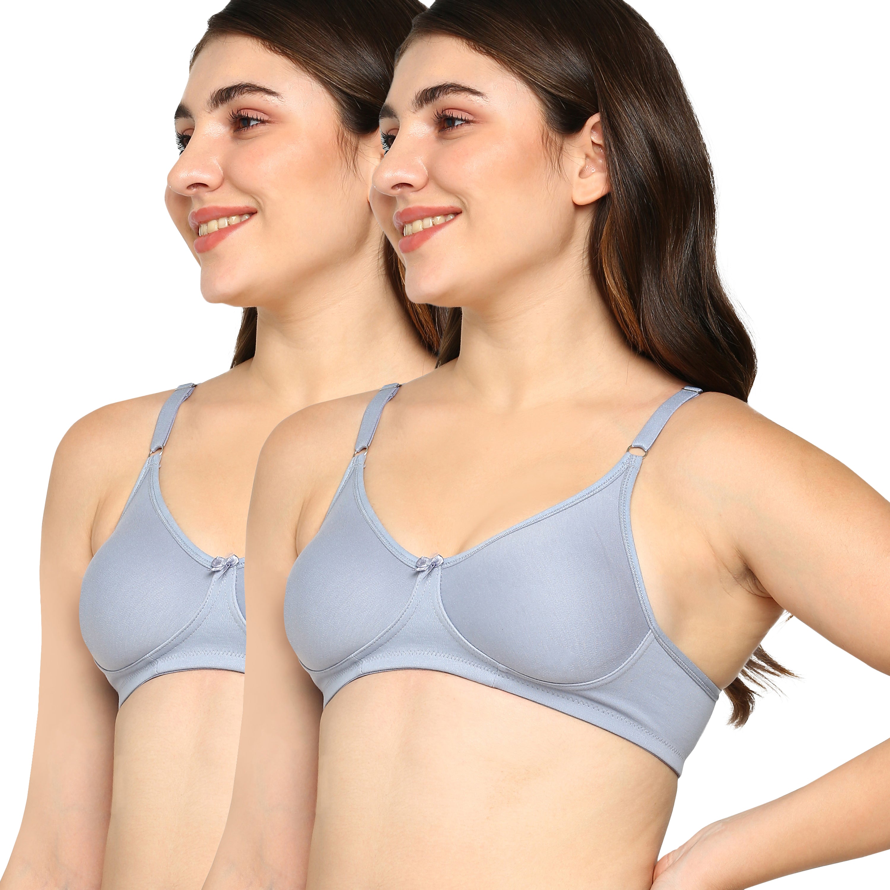 blossom-lara bra-pack of 2-grey1-knitted-everyday bra