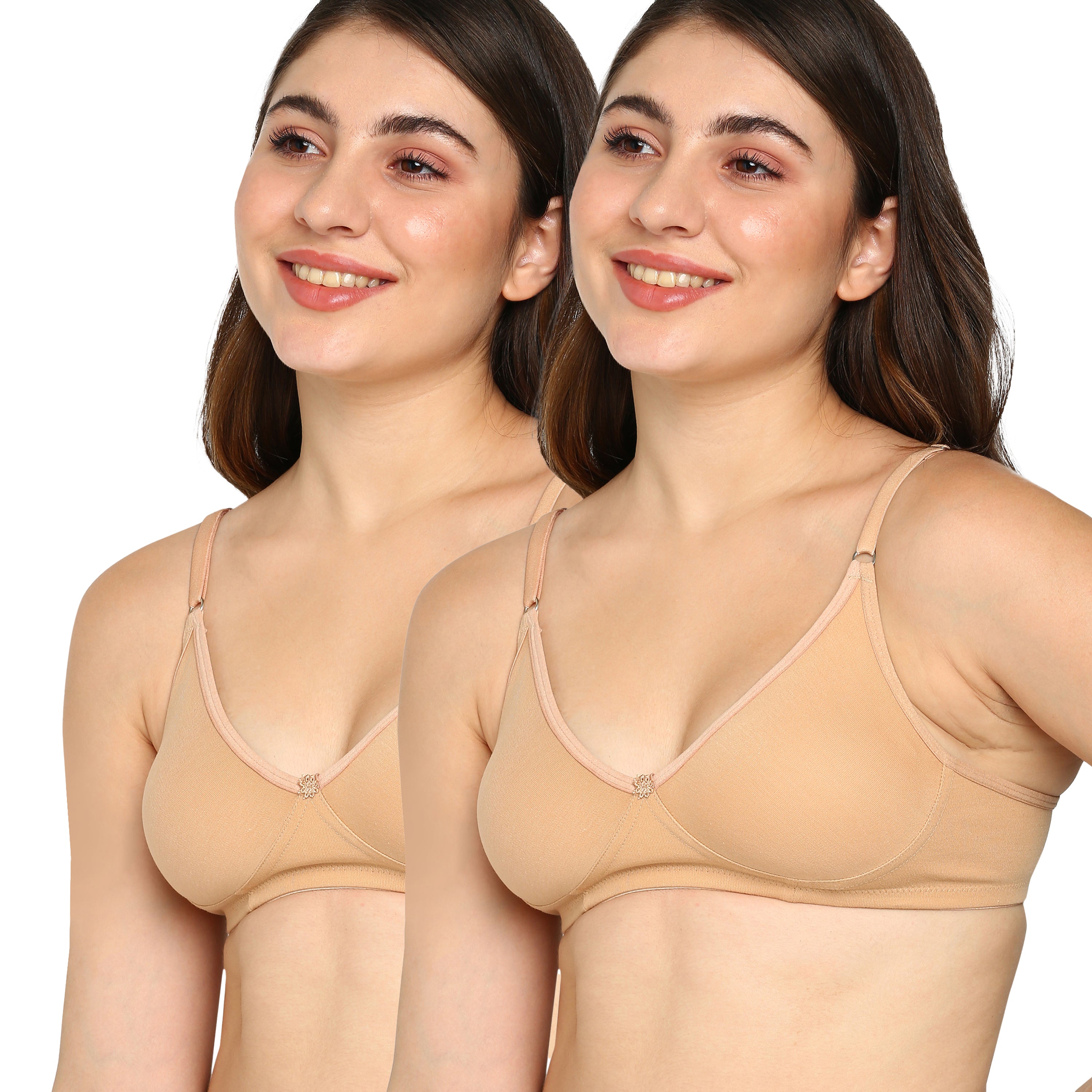 blossom-lara bra-pack of 2-nude1-knitted-everyday bra