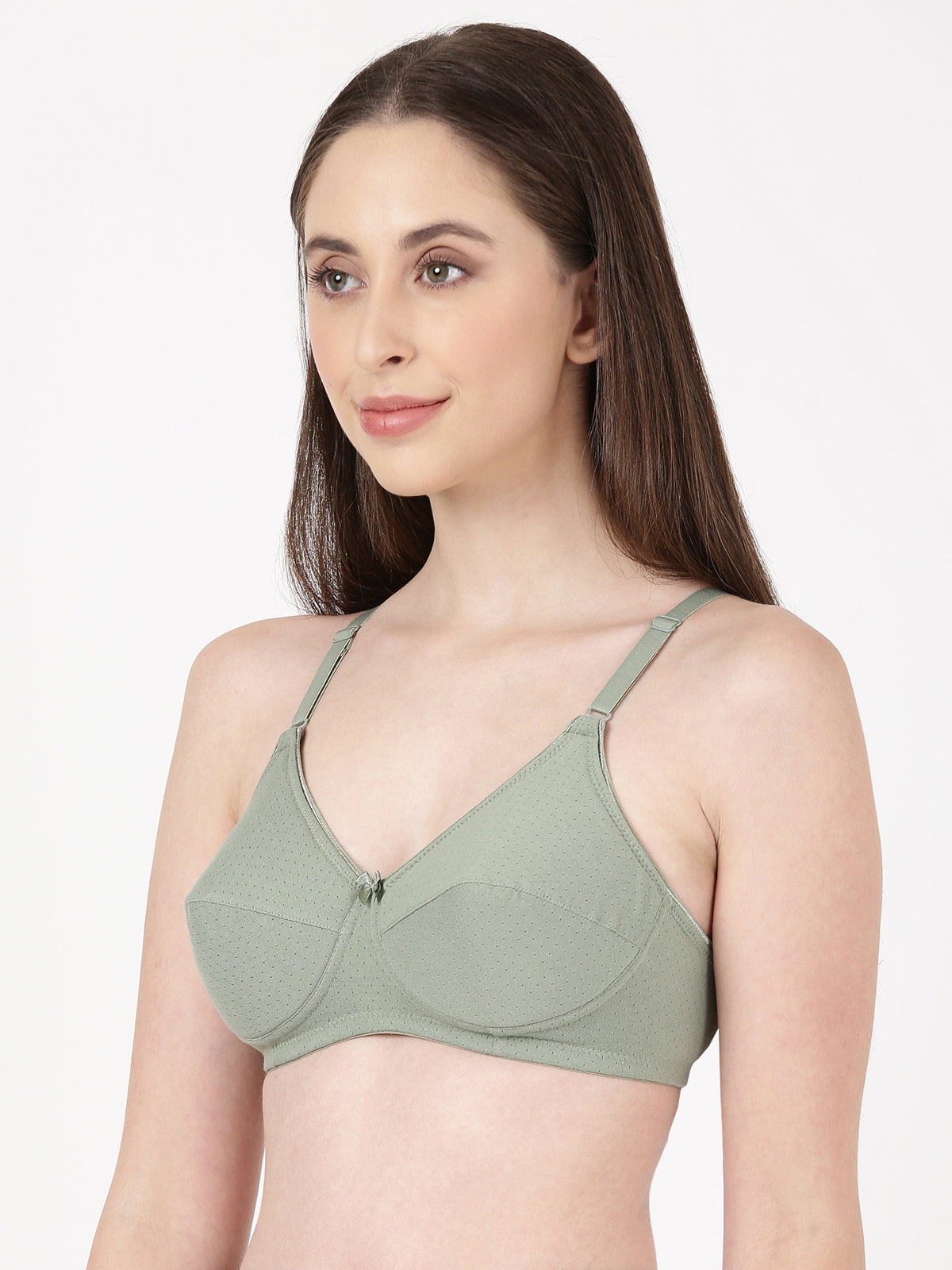 Lovely Pad - Lightly Padded Lace Trim Cotton Bra