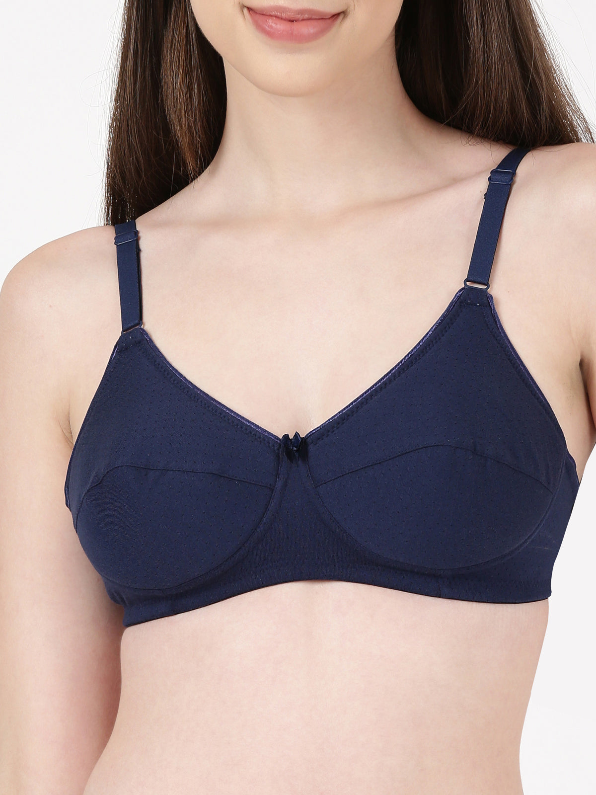Lovely Pad - Lightly Padded Lace Trim Cotton Bra