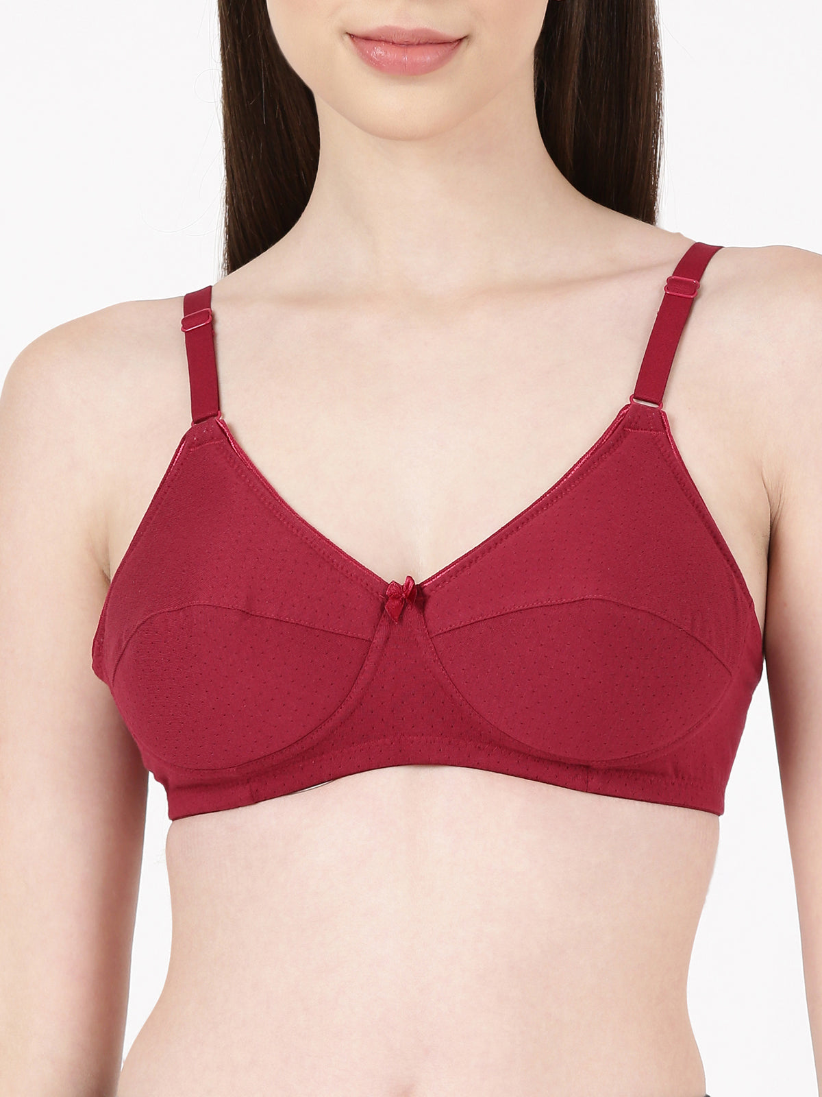 Lovely Pad - Lightly Padded Lace Trim Cotton Bra