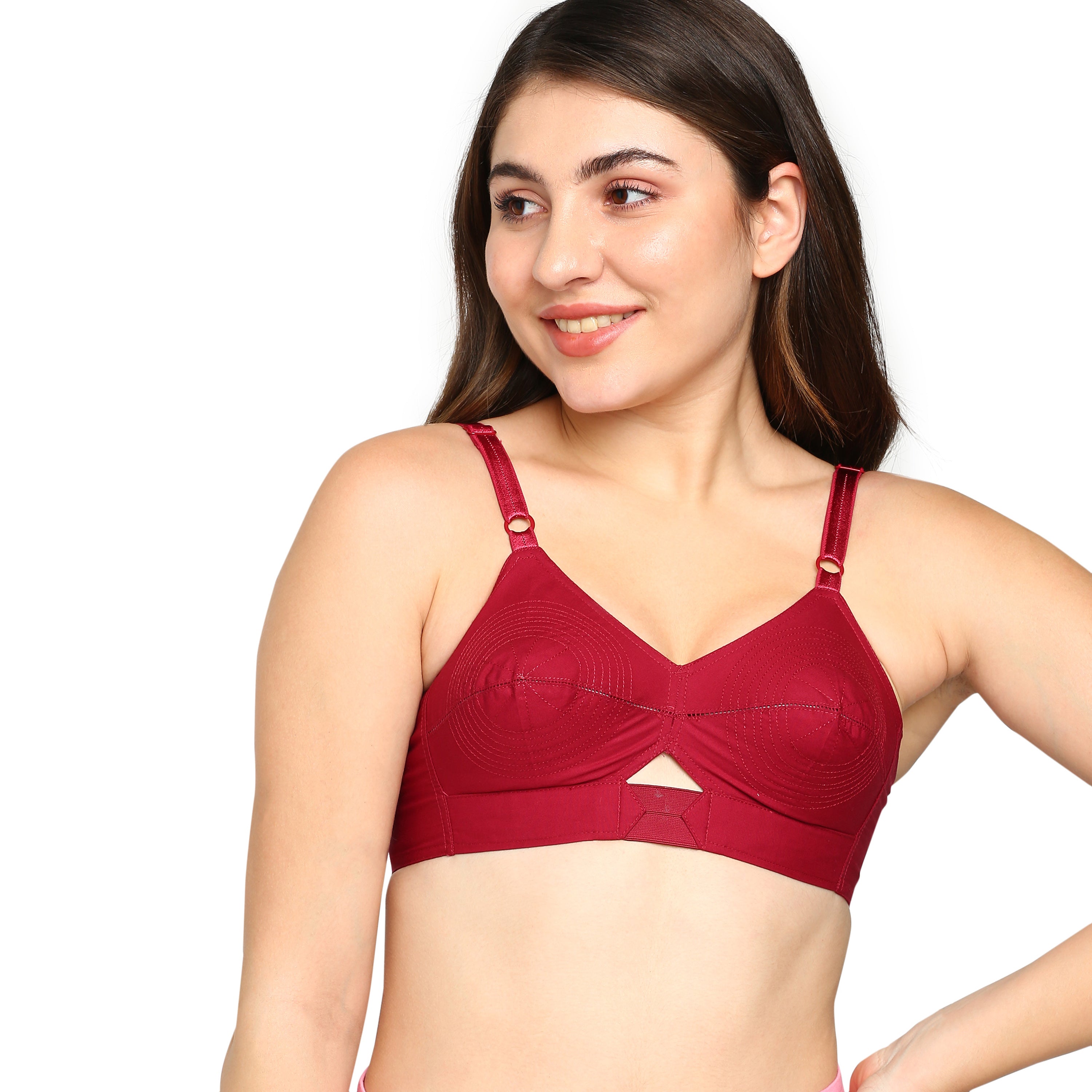 blossom-priyasajini-maroon1-Woven cotton-everyday bra