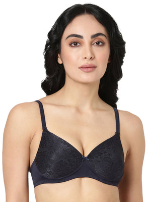 Solace - Elegant Lace Bra | Soft Polyamide Comfort with Subtle Lift