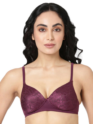 Solace - Elegant Lace Bra | Soft Polyamide Comfort with Subtle Lift