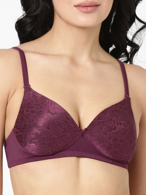 Solace - Elegant Lace Bra | Soft Polyamide Comfort with Subtle Lift