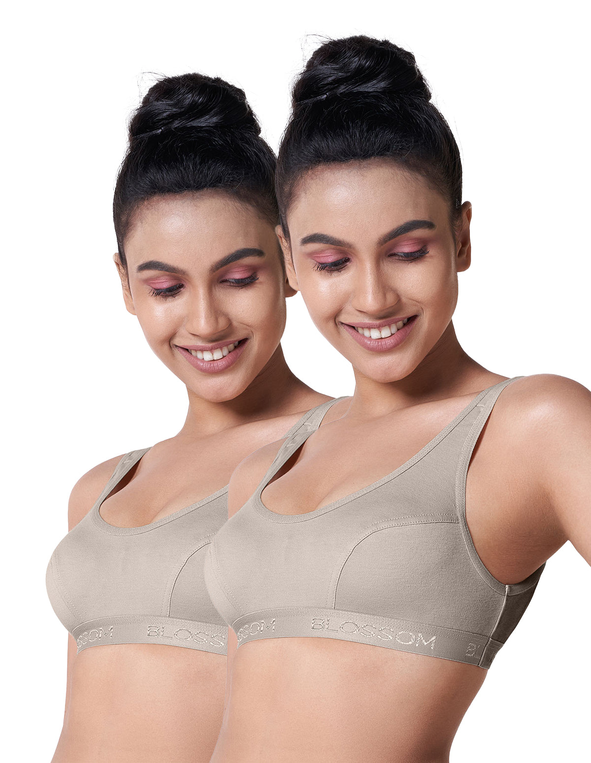 blossom-sporty bra-Pack of 2-grey1-Sports collection-utility based bra