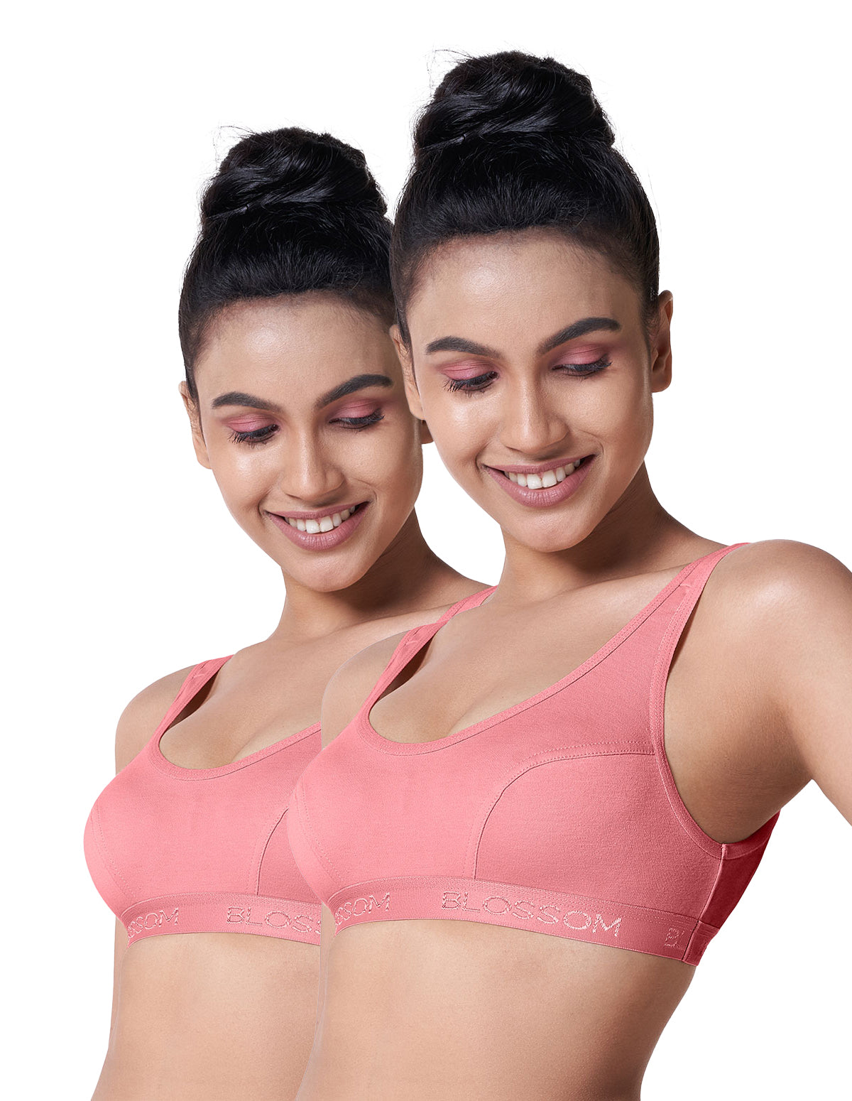 blossom-sporty bra-Pack of 2-pink1-Sports collection-utility based bra