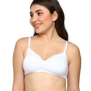Well Mould - Full Coverage Thickly Padded T-Shirt Bra With Additional Transparent Belt