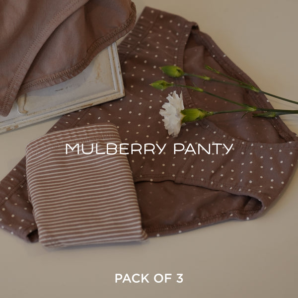 Mulberry Panty - Low Waisted Bikini For Teens Pack of 3
