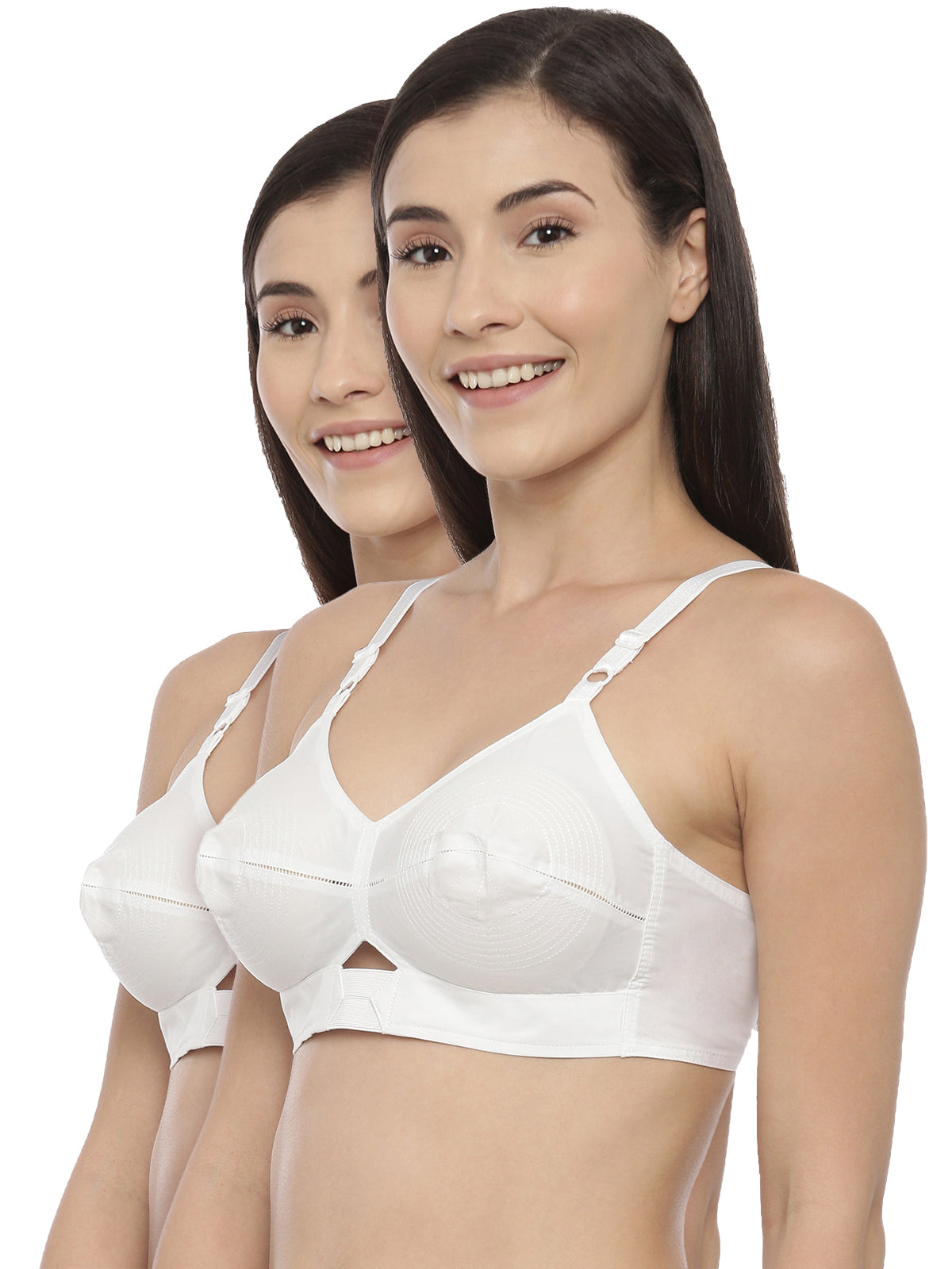 blossom-priyasajini C Cup round stitch - Pack of 2-white1-Woven cotton-everyday bra