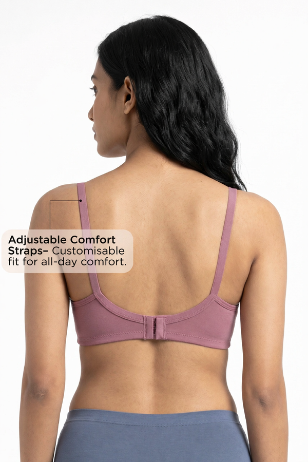 Invisi Bra - A Comfort-Focused Bra with Stitch-Free Cup Construction, a Soft Underband and Full Coverage for Everyday Support