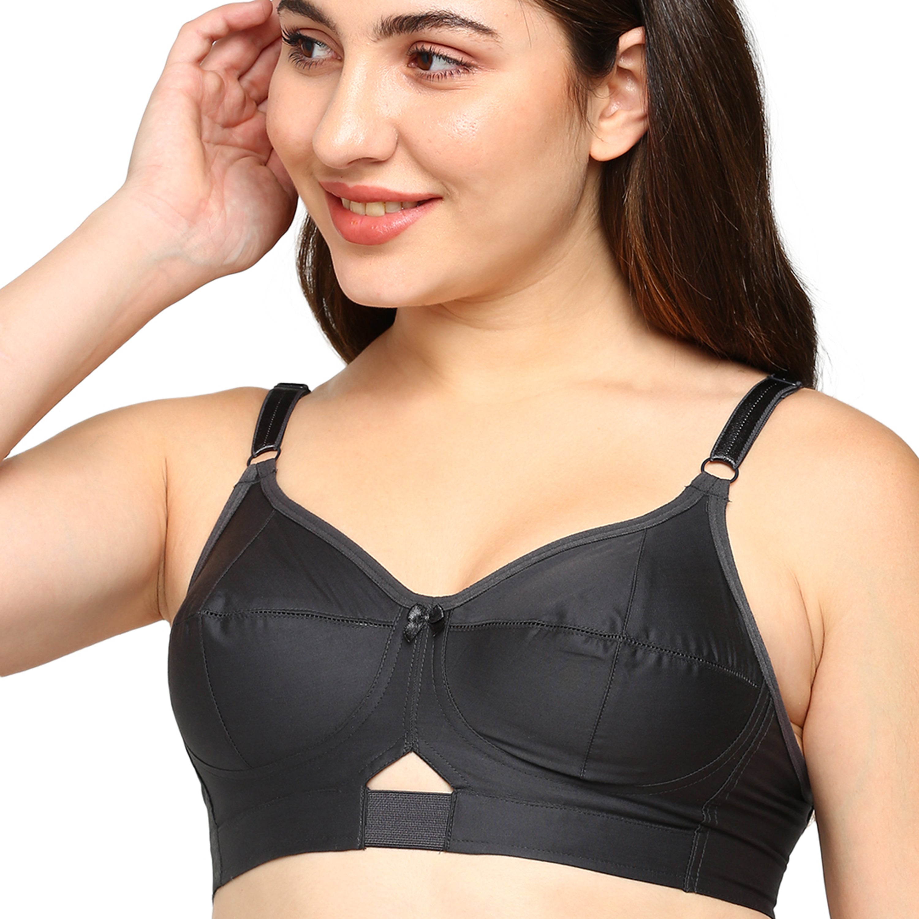 blossom-full moon bra-black1-woven cotton-everyday