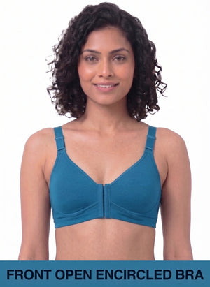 Ease Open Bra - Full Coverage Seamless Non-Padded with Nipple Concealer & Front Open Bra
