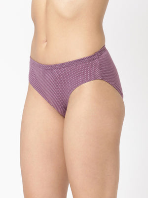 Nora Print Semi Bikini Panty - Cotton Comfort Pack of 3