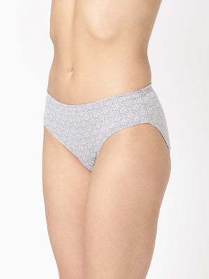 Nora Print Semi Bikini Panty - Cotton Comfort Pack of 3
