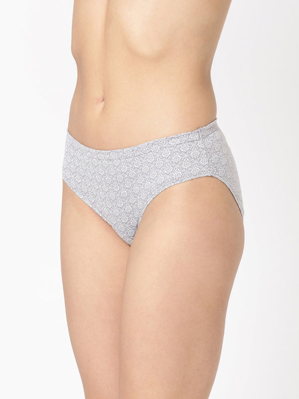 Nora Print Semi Bikini Panty - Cotton Comfort Pack of 3
