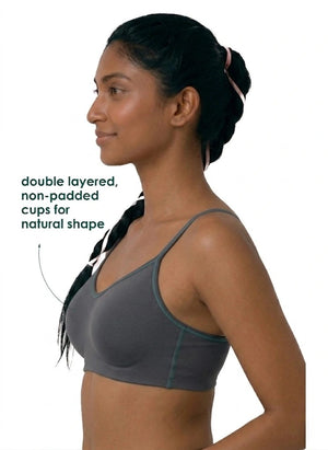 Glowing Bra - Soft Cotton Double Layered Stretchable Seamless Non-Padded Elasticated Bottom Band