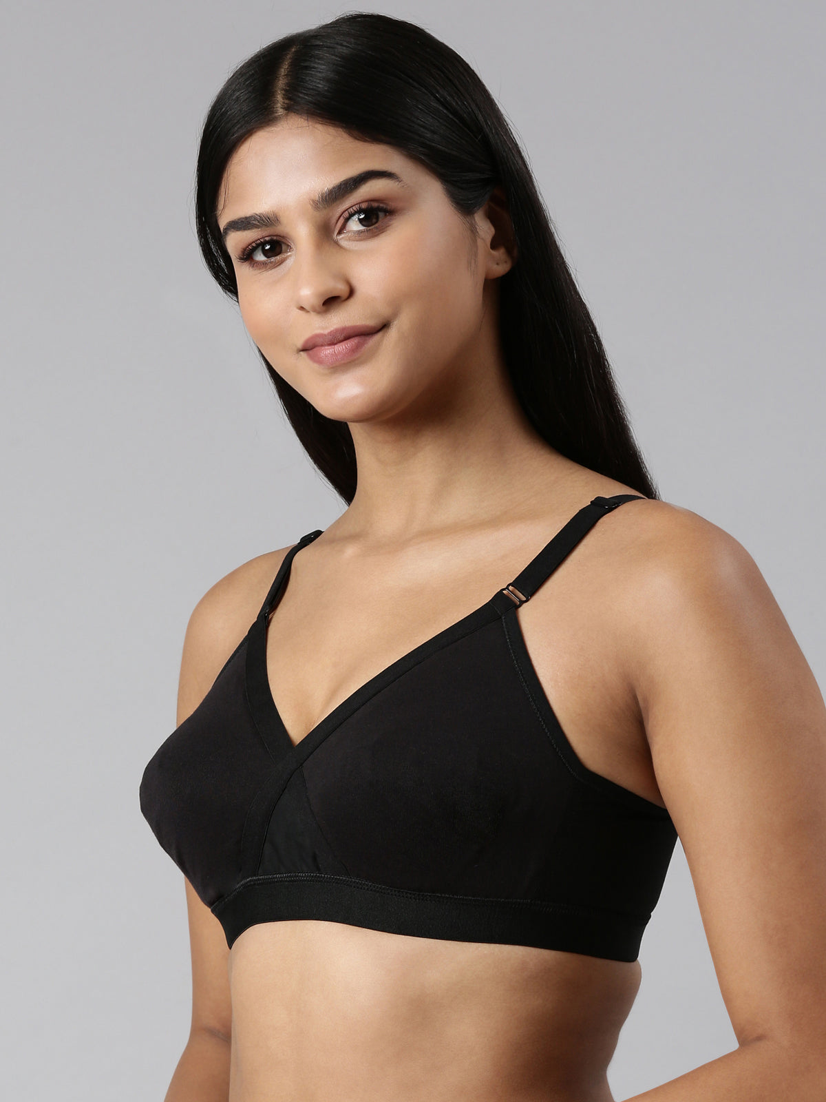 blossom-cotton cross-black2-Woven knitted-supportbra