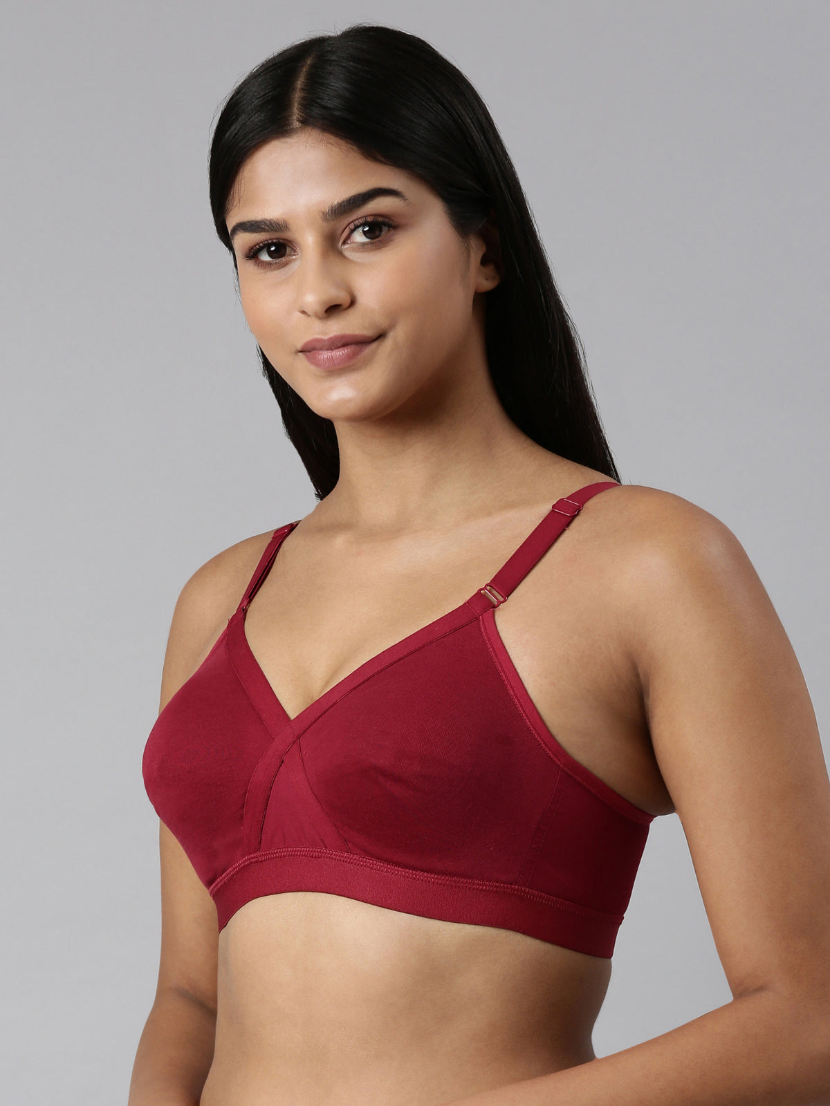 blossom-cotton cross-maroon2-Woven knitted-supportbra
