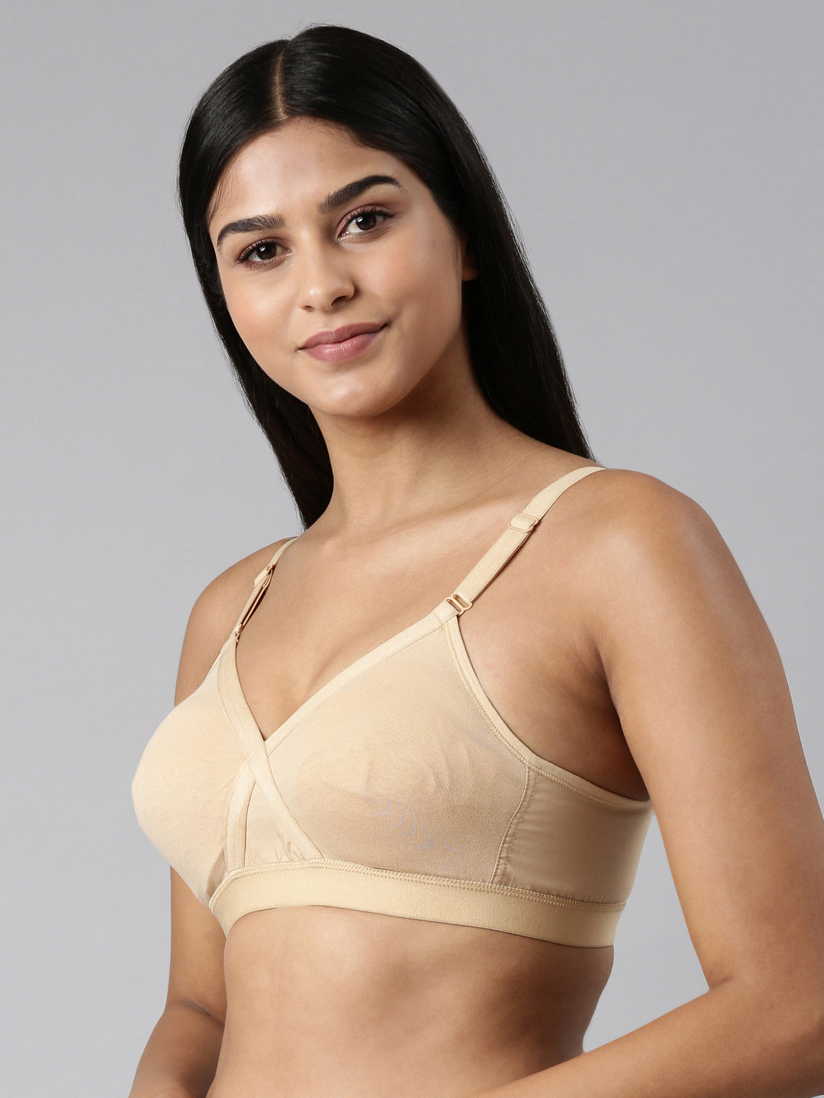blossom-cotton cross-skin2-Woven knitted-supportbra