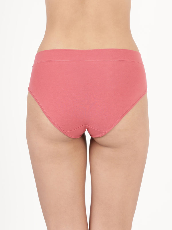 Snug Fit Panty - Seamless, Mid-Rise with Elastic-Free Outer Waistband Pack of 2