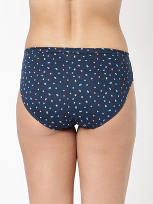 Nora Print Semi Bikini Panty - Cotton Comfort Pack of 3