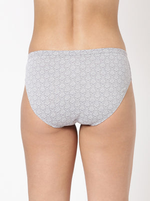 Nora Print Semi Bikini Panty - Cotton Comfort Pack of 3