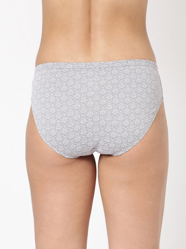 Nora Print Semi Bikini Panty - Cotton Comfort Pack of 3