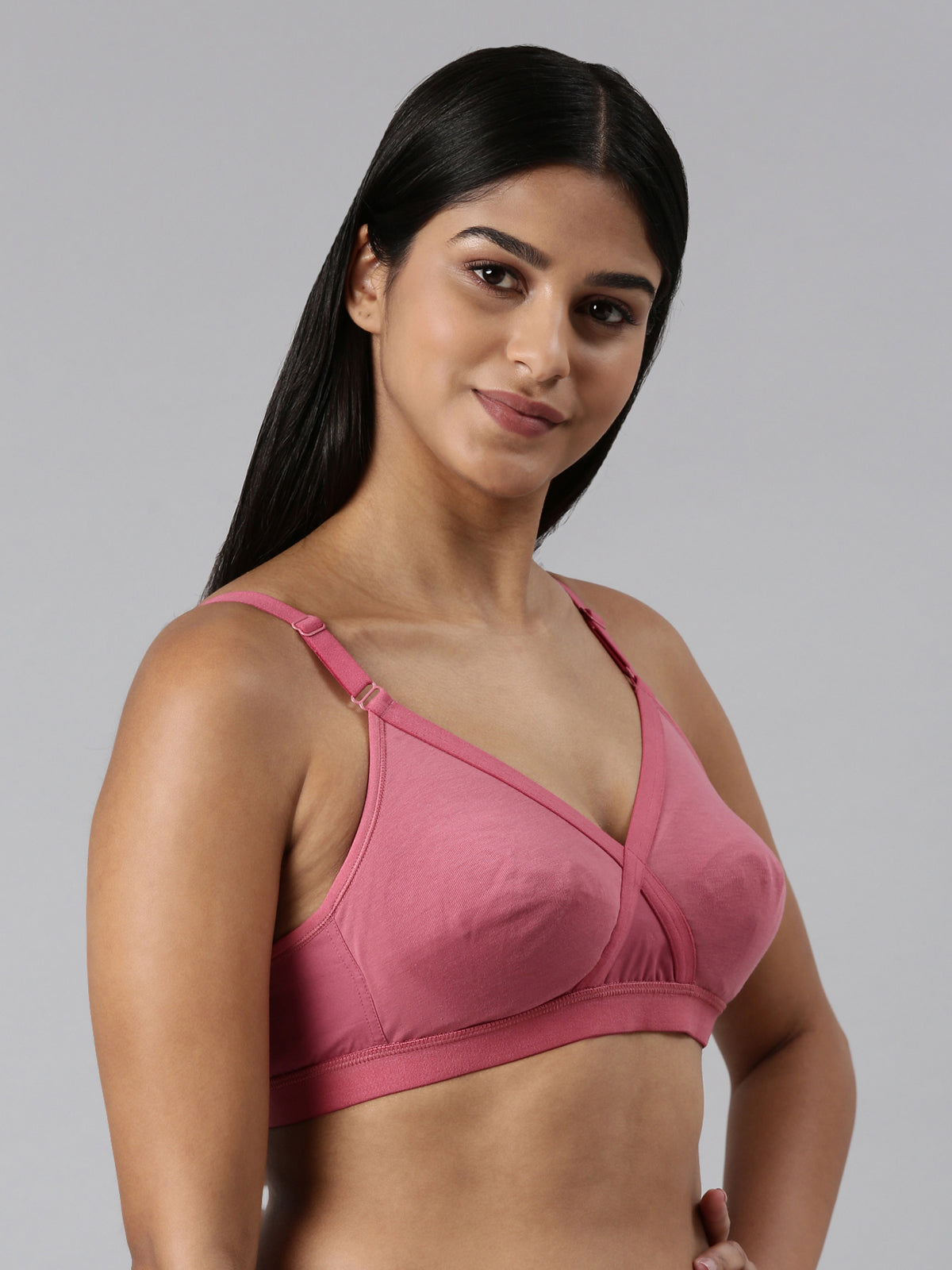 blossom-cotton cross-rose gold4-Woven knitted-support bra