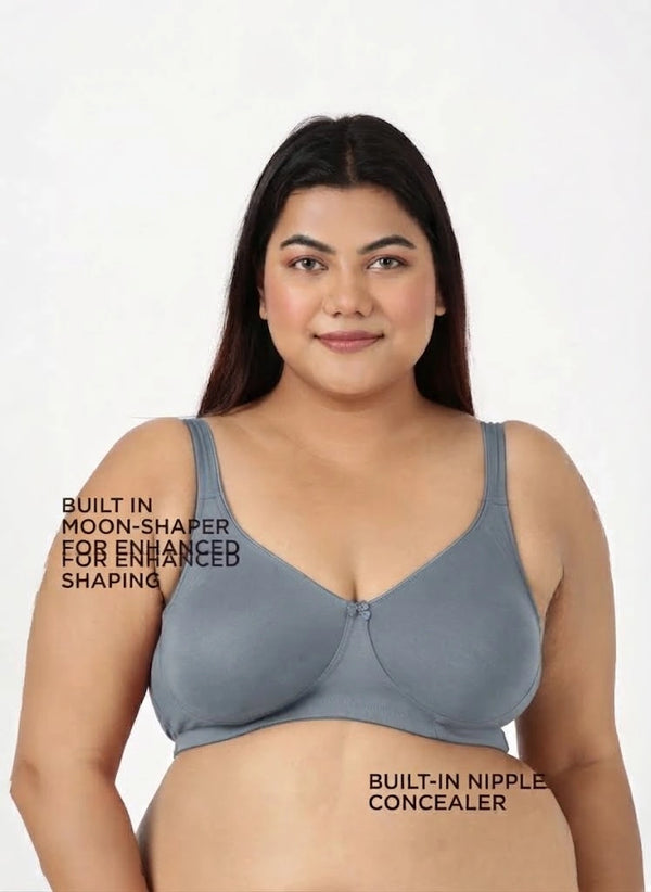 Curvy Lift - Wire-Free Support Bra with Full Coverage, Nipple Concealer, Side Support & Cushioned Straps