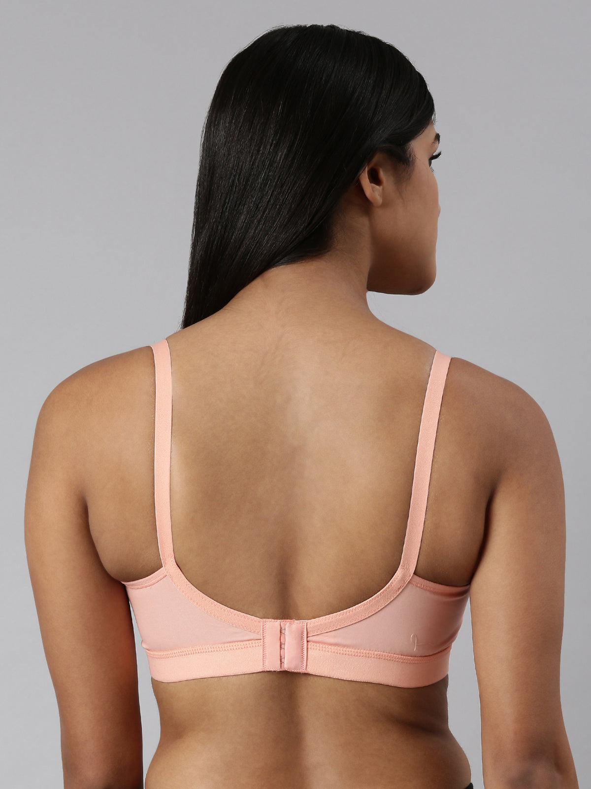 blossom-cotton cross-peach4-Woven knitted-support bra