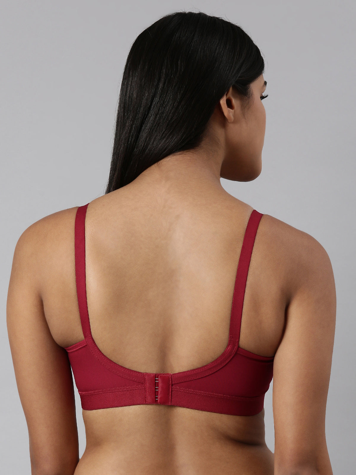 blossom-cotton cross-maroon4-Woven knitted-supportbra