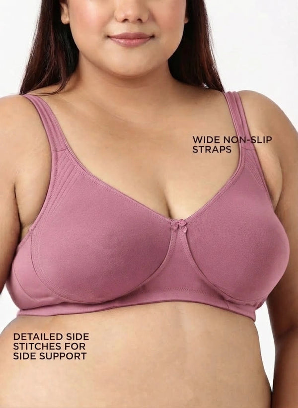 Curvy Lift - Wire-Free Support Bra with Full Coverage, Nipple Concealer, Side Support & Cushioned Straps