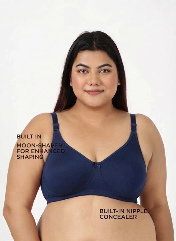 Curvy Lift - Wire-Free Support Bra with Full Coverage, Nipple Concealer, Side Support & Cushioned Straps