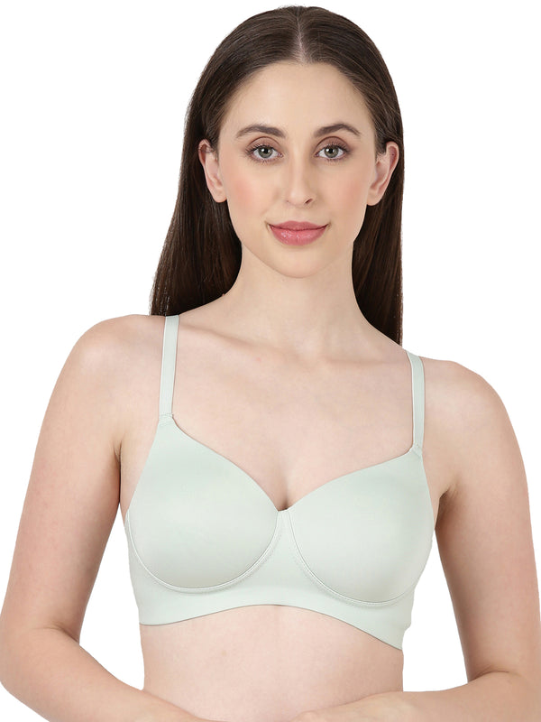 Aura Pad - Bonded, medium-padded seamless bra with gentle lift and side support
