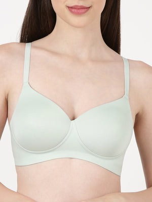 Aura Pad - Bonded, medium-padded seamless bra with gentle lift and side support