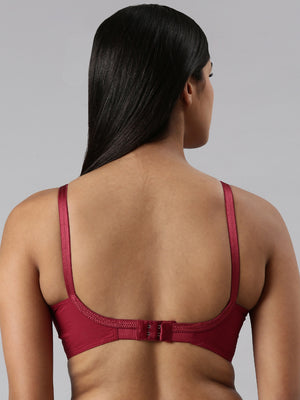 blossom-authentic bra-C & D Cups-maroon3-Woven cotton-everyday b3a