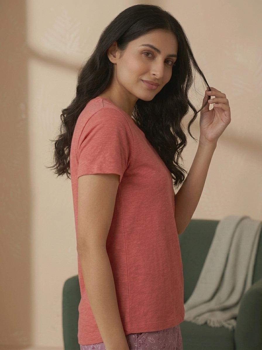 BL LW T 11 - Relaxed Lounge Fit - 100% Cotton Slub Lightweight Fabric with Classic Round Neckline